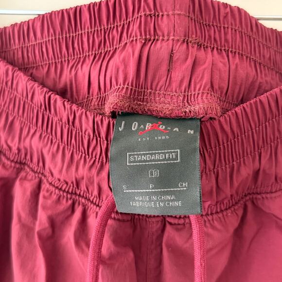 Jordan Flight Burgundy Nylon Track Pants Windbreaker Joggers S Retro Streetwear - Picture 5 of 8